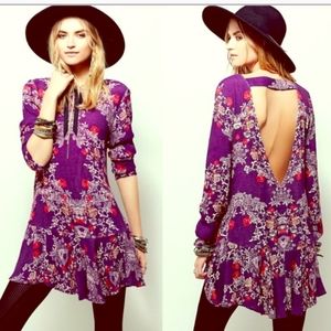 Free People Long Sleeved Mini Dress